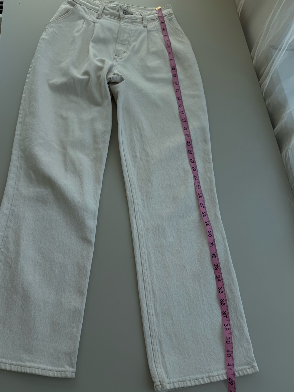 Abercrombie Curve Love 90s Relaxed Pleated Jeans 26 - Picture 7 of 10